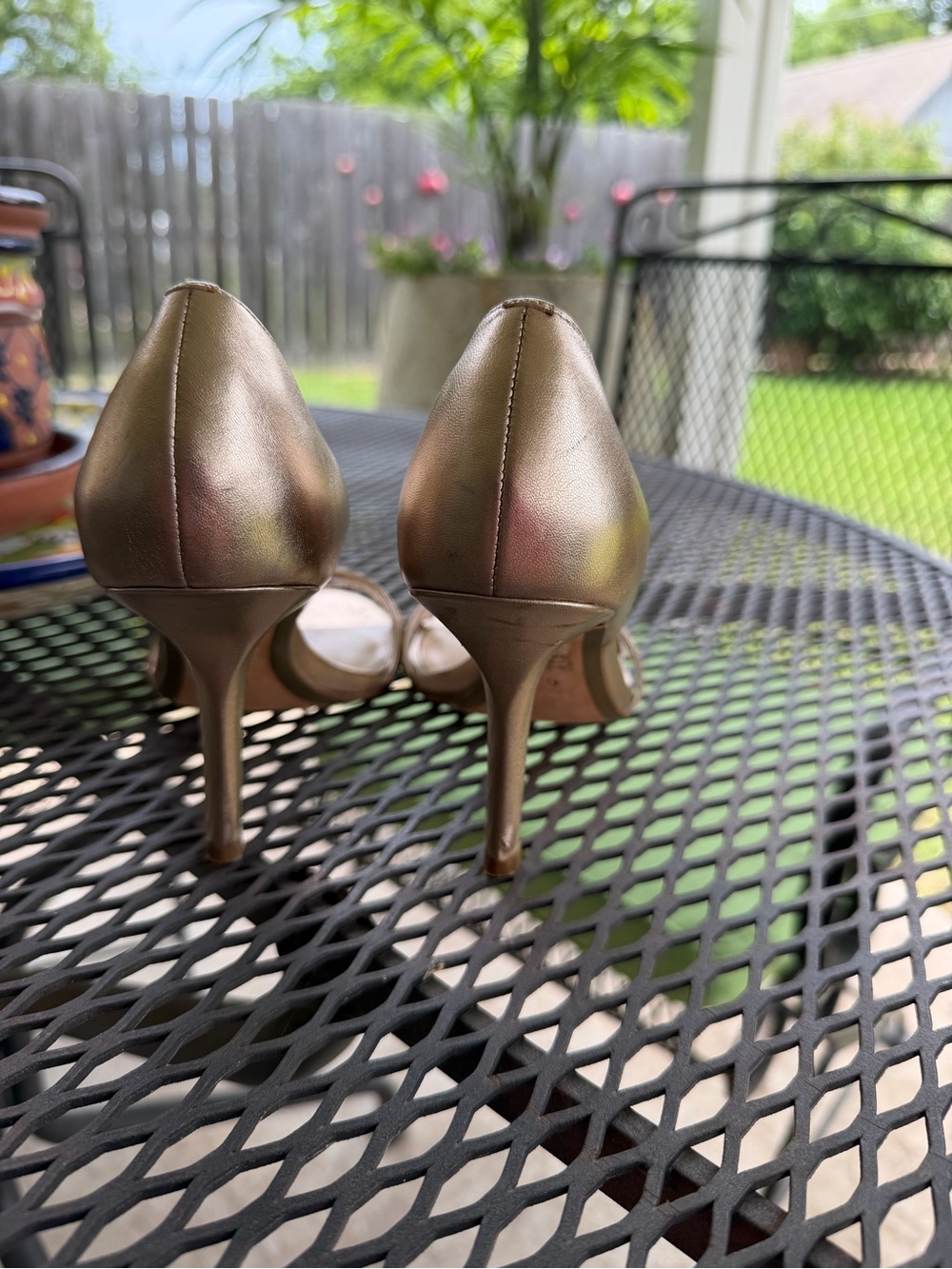 Aerin Metallic Gold D’Orsay Heels - Picture 5 of 9